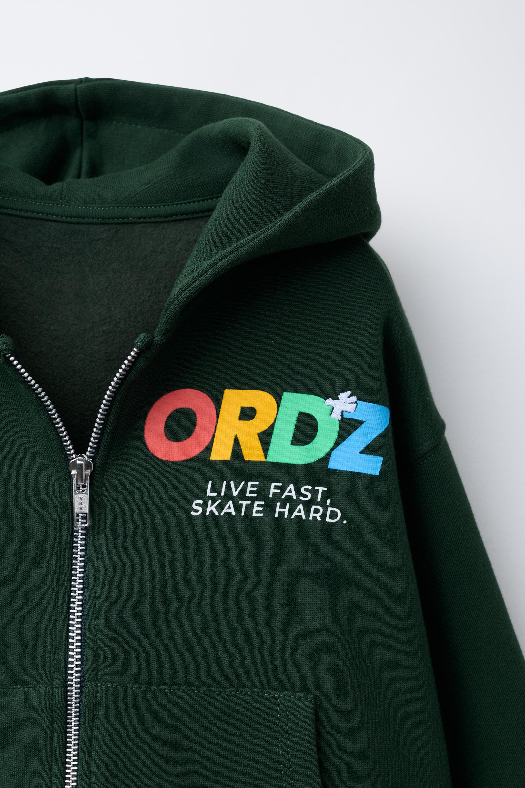 ZIP SWEATSHIRT WITH TEXT